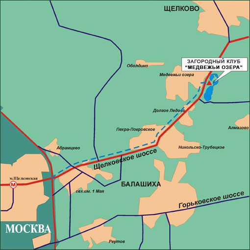 Медвежьи озера на карте